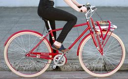 Red Frame Public Singlespeed bike